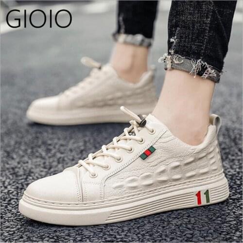 2021 mens casual shoes classic solid color breathable sneakers fashion trendy all-match lace small white board shoes39-44