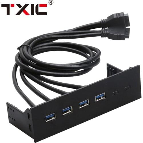 4 USB 3.0 hub USB front panel 20 Pin Connector Adapter Bracket cable Computer accessories for PC Motherboard cable