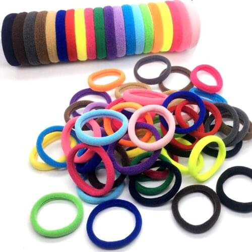 HairBand 50 pcs lowest price Girl Elastic Hair Ties Band Rope Ponytail Bracelet Hair Accessories Fashion For Hair For Fitness
