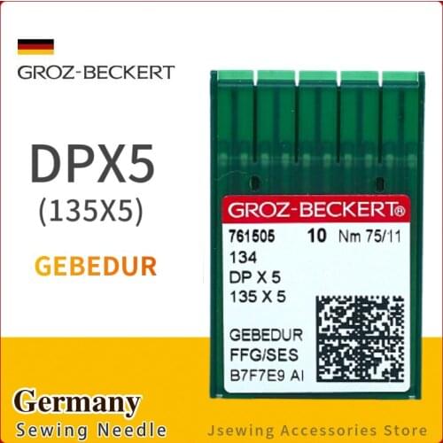 50PCS DPX5 GEBEDUR Heat Proof Groz-Beckert Sewing Machine Needles For Industrial 135X5 761505 134R JUKI BROTHER SINGER SEIKO