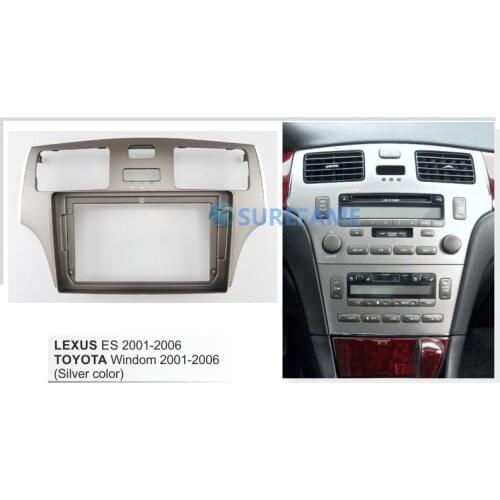 9 inch Car Fascia Radio Panel for LEXUS ES / TOYOTA Windom 2001-2006 Dash Kit Install Facia Console Bezel Adapter 9inch Plate