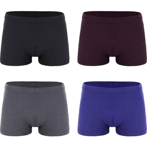 Boxers Mens Modal Soft boxershorts Mens Underwear Solid color Boxer Short male pure men panties shorts underwear Clothing 2018
