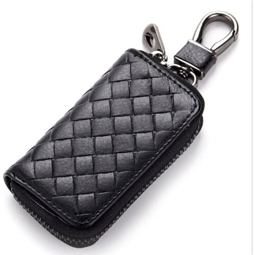 PU Leather Keychain Men/Women Key Holder Organizer Pouch Split Car Key Bag Wallet Housekeeper Key Case Mini Card Bag