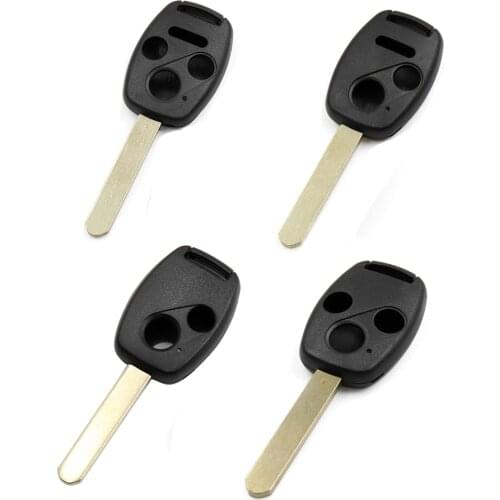 X Autohaux 2 3 4 Buttons Uncut Insert Key Fob Case Cover Remote Control Shell Replacement Car Key Case for Honda Civic Accord