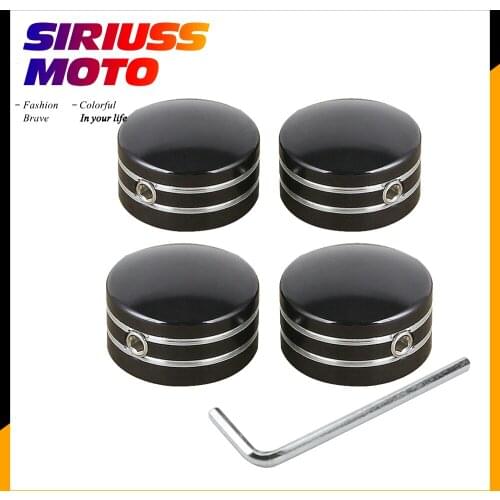 4 Pcs Black Motorcycle Head Bolt Covers case for Harley Sportster XL883 XL1200 Twin Cam Big Twin 1340 Evo