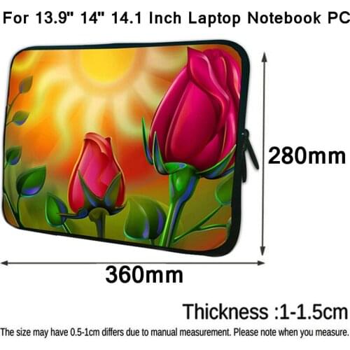 Sleeve Fashion 13.9" 14" Computer Carrying Bag Cover Pouch For Girls Women Prints Briefcase 14.1 Inch Notebook Case New Arrival