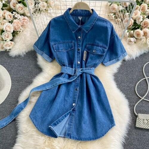 DIOSA VIDE Fashion Denim Dresses