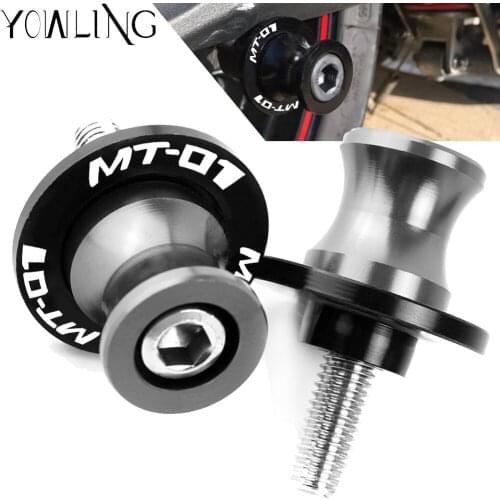 For YAMAHA MT-01 MT01 2004 2005 2006 2007 2008 2009 M6 stand Screws accessories Motorcycle CNC Aluminum Swingarm Spools slider