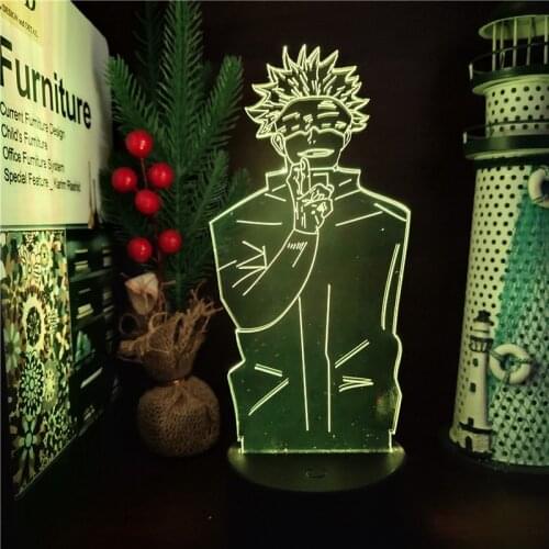 Jujutsu Kaisen 3D LED Night Light Anime Figure Manga Gojo Satoru Gift Decoration Lampe Lampara Led Table Desk Lights Home Decor