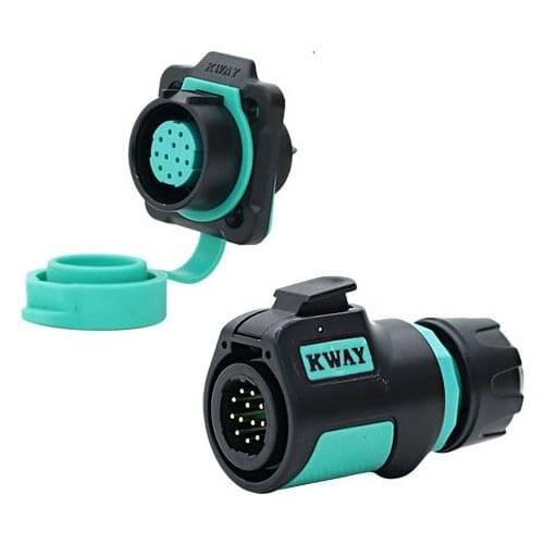 K20 IP68 Male-Female Wiring Harness 12 Pin Connector Waterproof M20 Automotive Signal Soldering Cable Power Adapter 5A 22-20 AWG