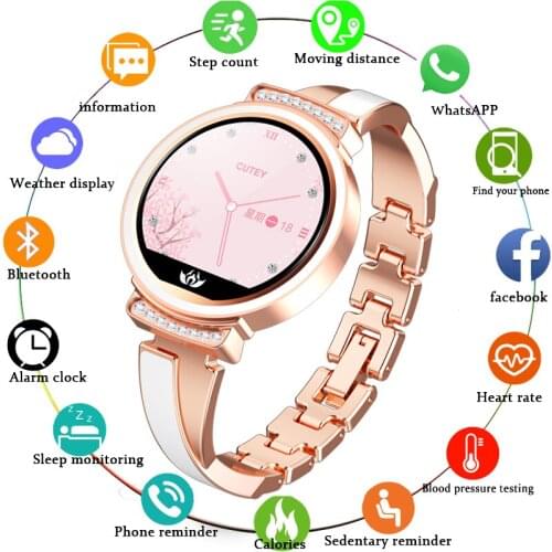 LIGE Fashion Women Smart Watch Activity Tracker Heart Rate Monitor Sports Waterproof Ladies Smart Watch Women For Android IOS