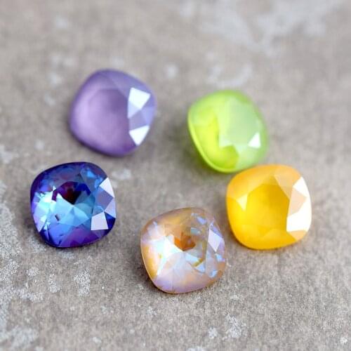 Lo Paulina Fancy Stones 4470 Square Crystal Cushion 10mm For Nail Art Jewelry DIY Wedding Dress Making Accessories