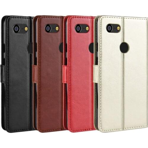 New For Google Pixel 3 Case Pixel3 Retro Wallet Flip Style Glossy PU Leather Protective Cover For Google Pixel 3 Phone Cases