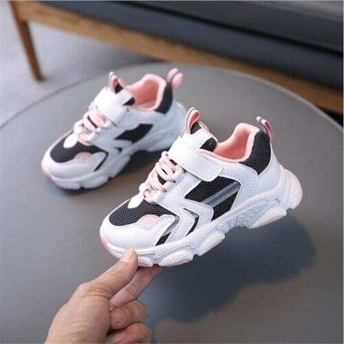 Spring and autumn 2021 new girls' fashion sports shoes childrens shoes boys' trend breathable soft sole antiskid casual shoes
