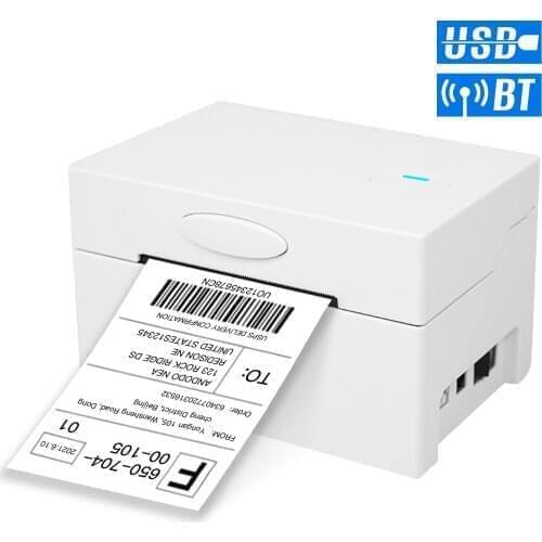 Aibecy Desktop Thermal Label Printer Portable 3In All in One Barcode Receipt Printer USB BT Connection Label Sticker for Store