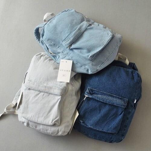 Backpacks for Women and Men, Classic Vintage Denim Bookbags School Bag College Jeans Backpack