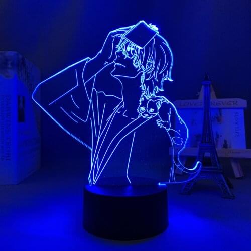 Anime Led Light Bungo Stray Dogs Dazai for Bedroom Decoration Nightlight Birthday Gift Room Decor Table 3d Lamp Bungo Stray Dogs