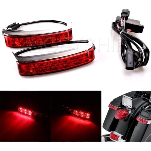 For Harley Davidson Street Glide Motorcycle Parts Original Saddlebag Box Luggage Housing Tail Run Brake Turn Light Lamp LED Len