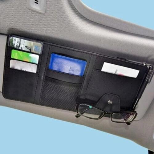 Sun Visor Clip Auto Interior Accessories Car Auto Sun Visor Point Pocket Organizer Bag Card Glasses Storage Holder