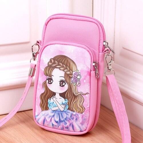 Character Girl Wallets Lady Purses Shoulder Bags Zipper Coin Purse Clutch Girls Moneybags Wallet Cards Holder Burse Women Bag