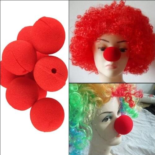 10pcs Red Sponge Clown Nose Cosplay Props Party Funny Stage Performance Props Halloween Festival Make Up Clown Nose Supplies