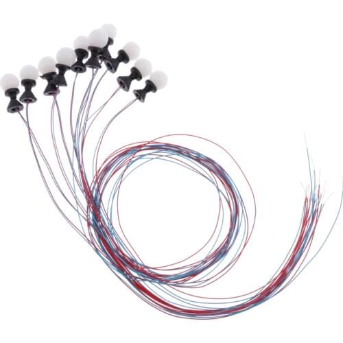 10 Pieces Model Railroad Train Lamp Leds - Mini Landscape Lawn Diorama Street Lights HO Scale 1:100, 6V