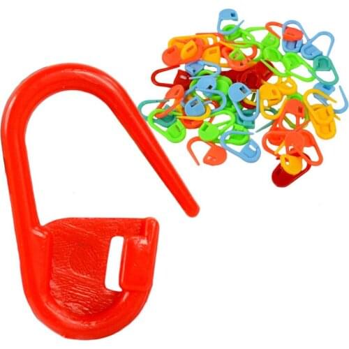 100Pcs/lot Plastic Mix Color Weaving Tool Accessories Small Pin Mark Buckle Knitting Needle Clip Craft Crochet Lock Tools
