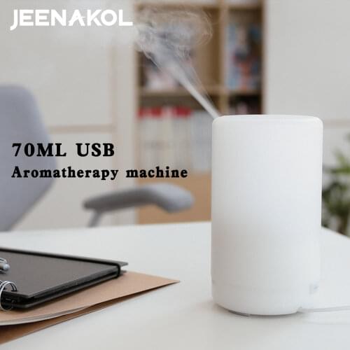 70ML Mini Ultrasonic Essential Oil Aroma Diffuser Colorful Home Humidifier Air Purifier Simple Desktop Office Atomizer