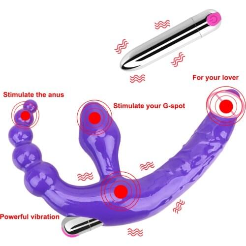 Anal Plug Vibrator Strapless Dildo Vibrators Anal Beads Double-heads Vibrator Prostate Massager Adult Products