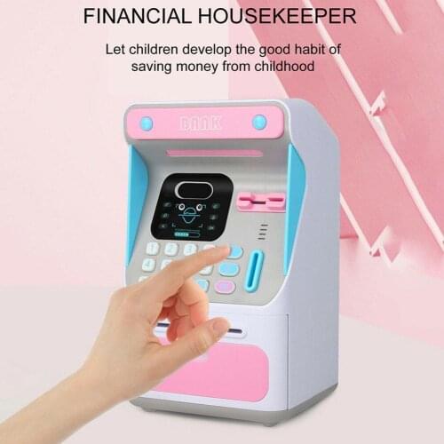 2pcs Simulated Face Recognition Atm Machine Toys Safe Bank Piggy For Children Educational Gifts Save Early Money E2O2