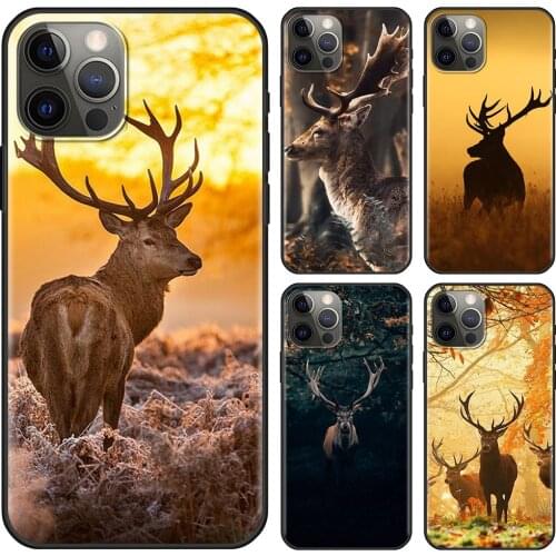 Deer Hunting Camo Phone Case For iPhone 12 11 Pro XR Max XR X 8 7 6s 6 Plus SE2020 Cover Soft Funda Black Coque