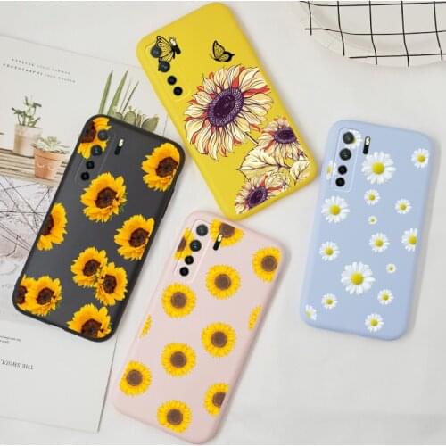 Sunflower Daisy Case For Huawei P40 Lite E 4G 5G Nova 7i 7 6 SE Honor 9A 9C 9S 9X Pro Y7P Y5P Y8P Y9S P Smart S Case Back Cover