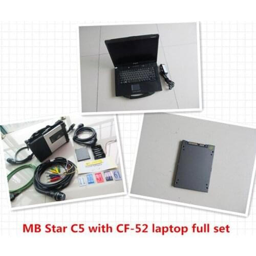 Best Quality MB Star C5 Laptop cf52 cf-52 Newest V2020.3 Software Vediam/DTS Mb Star C5 SD Connect Car Diagnostic Tool
