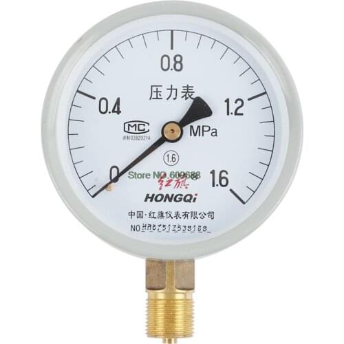 Dia 100mm,General Pressure Gauges, Y-100 0-2.5Mpa/60Mpa/0.16Mpa/0.1Mpa/1.6Mpa Pressure Switch