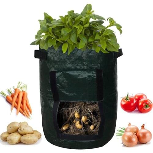 Gardening Plant Grow Bag DIY Vegetable Pot Potato Grow Planter PE Cloth Tomato Planting Container Bag Garden Supplies
