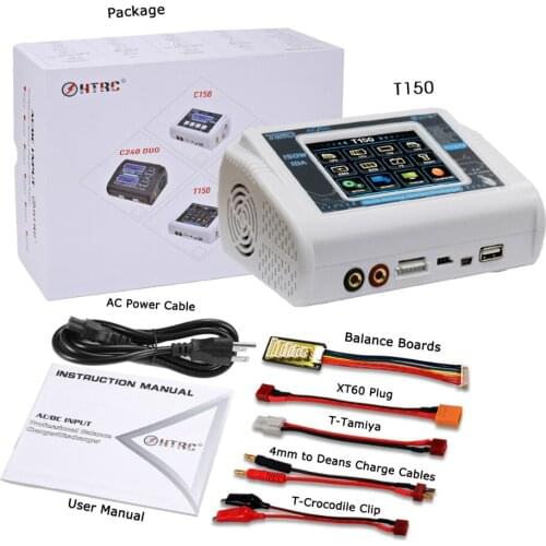 HTRC T150 150W 10A AC/DC 1-6S Touch Screen Battery Balance Charger