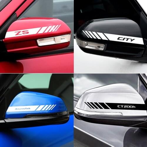 2PCS All Car Logo Car Rearview Mirror Reflective Sticker Auto Body Rear Mirror Decoration for Alfa Romeo Ford Suzuki Mitsubishi