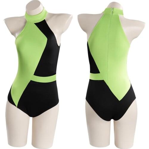 Possible Shego Cosplay Costume Adult Swimwear Outfits Halloween Carnival Suit