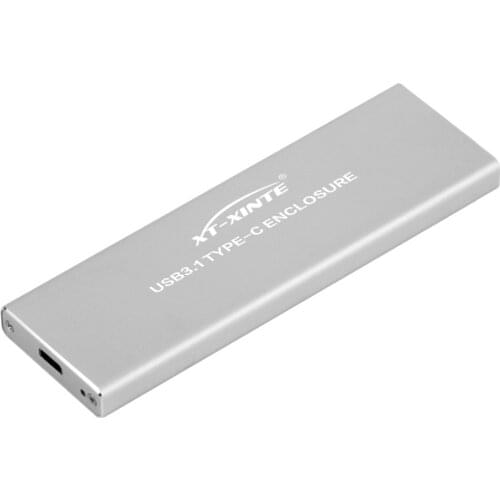 USB3.1 to M.2 M-Key Type-C Enclosure 10Gbps Card Converter Adapter External Metal Enclosure Case + USB Cable