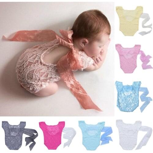 Newborn Lace Romper Baby Bloomer Boho Jumper Baby Girl Romper Photography Props Baby Fotografie Bebe Fotos NEW FASHION