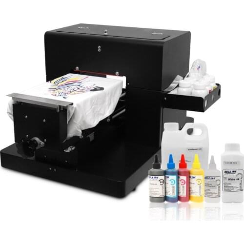 DTG Printer Multifuction A4 Size Flatbed Printer Direct to Garment T-Shirt Multicolor Printing Machine for Clothes High Quality