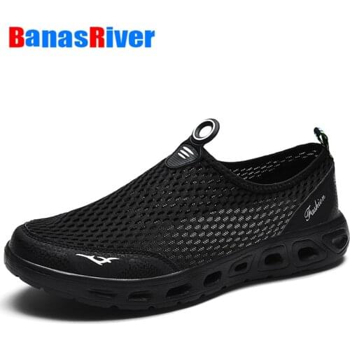 NEW Men Aqua Shoes Outdoor Breathable Beach Lightweight Quick-drying Wading Shoes Sport Water Camping Sneakers Shoes Big Size 48