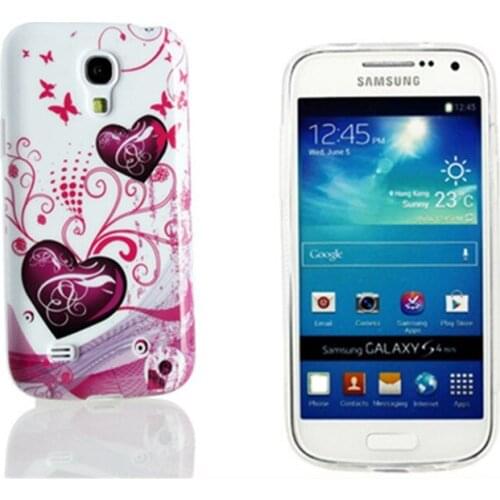 Retro Colorful Flower Heart Style Soft Back Cover Case For Samsung Galaxy S4 mini i9190 Phone Case Free