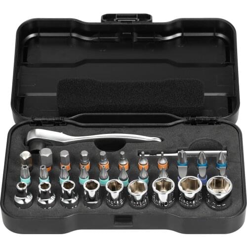 RS2 33-In-1 Ratchet Sleeve Set Screwdriver Ratchet Wrench Sleeve Screwdriver Bits Set Magnetic Bits Household Repair Tools Set