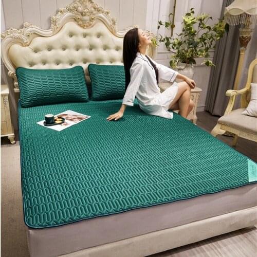 Natural latex mat three-piece summer breathable Tencel foldable machine wash ice mat