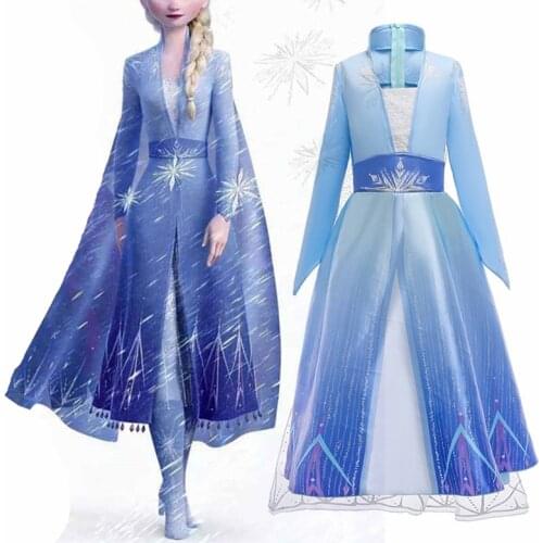 2020 New Dress For Girls Birthday Party Dress Up Princess Dress Snow Queen Dress Elsa Dress Children Cosplay Girls Vestidos