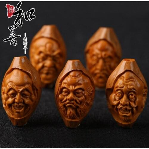 Olive Core Carving Original Bags and Coats 18 Arhats Long String Olive Hu Necklace Carving Handstrings for Men Accessories