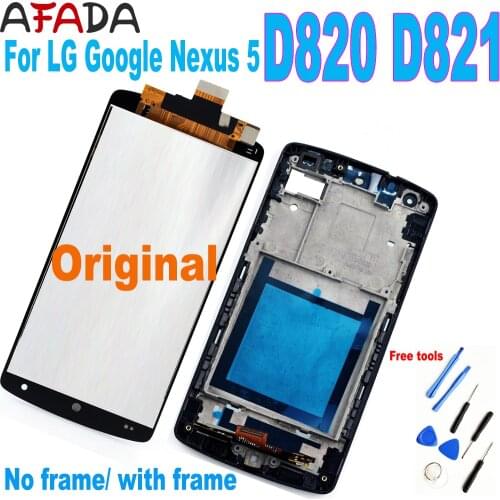 Original lcd For LG Google Nexus 5 D820 D821 LCD Display with Touch Screen Frame Digitizer Assembly