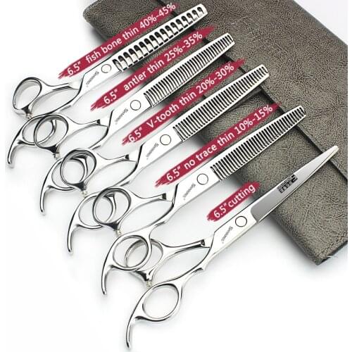 NEW 6 inch Professional hairdresser barber haircut thinning set hair scissors cut and thin anti-slip and wear-resistant