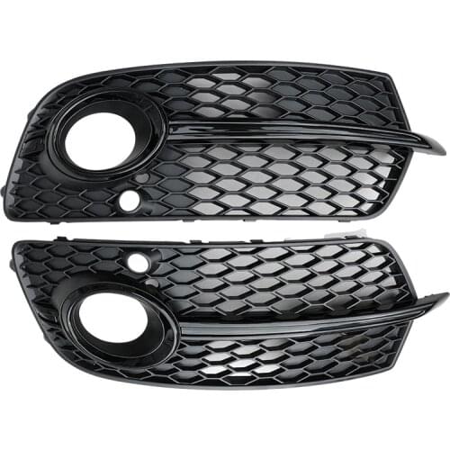 ABS Fog lamp grille For Audi Q5 S-Line SQ5 Sport 2014-2017 4 Door Front Bumper Grill ABS fog light box